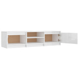 NNEVL TV Cabinet High Gloss White 140x40x35.5 cm Engineered Wood