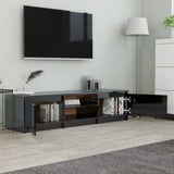 NNEVL TV Cabinet High Gloss Black 140x40x35.5 cm Engineered Wood