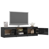NNEVL TV Cabinet High Gloss Black 140x40x35.5 cm Engineered Wood