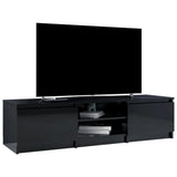 NNEVL TV Cabinet High Gloss Black 140x40x35.5 cm Engineered Wood