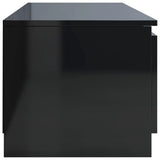 NNEVL TV Cabinet High Gloss Black 140x40x35.5 cm Engineered Wood