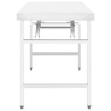NNEVL Kitchen Folding Work Table 85x60x80 cm Stainless Steel