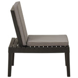 NNEVL Garden Lounge Chairs with Cushions 2 pcs Plastic Grey