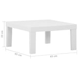 NNEVL 6 Piece Garden Lounge Set with Cushions Plastic White