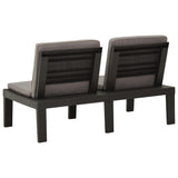 NNEVL 6 Piece Garden Lounge Set with Cushions Plastic Grey