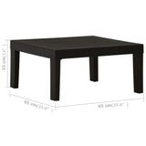NNEVL 6 Piece Garden Lounge Set with Cushions Plastic Grey