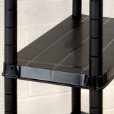 NNEVL Storage Shelf 4-Tier Black 183x30.5x130 cm Plastic