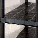 NNEVL Storage Shelf 5-Tier Black 274.5x45.7x185 cm Plastic