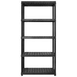 NNEVL Storage Shelf 5-Tier Black 366x45.7x185 cm Plastic