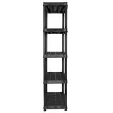 NNEVL Storage Shelf 5-Tier Black 366x45.7x185 cm Plastic