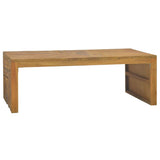 NNEVL Coffee Table Erosion Solid Teak Wood 110x60x38 cm