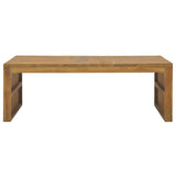 NNEVL Coffee Table Erosion Solid Teak Wood 110x60x38 cm