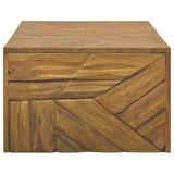 NNEVL Coffee Table Erosion Solid Teak Wood 110x60x38 cm