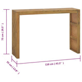 NNEVL Console Table 110x35x75 cm Solid Teak Wood
