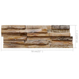 NNEVL 3D Wall Cladding Panels 10 pcs 1.01 m² Solid Teak Wood