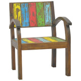 NNEVL Armchair Multicolour Solid Reclaimed Wood