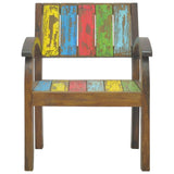 NNEVL Armchair Multicolour Solid Reclaimed Wood