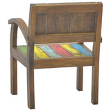 NNEVL Armchair Multicolour Solid Reclaimed Wood
