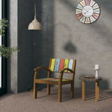 NNEVL Armchair Multicolour Solid Reclaimed Wood