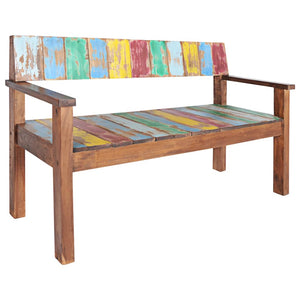 NNEVL Bench 115 cm Solid Reclaimed Wood