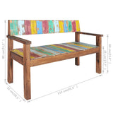 NNEVL Bench 115 cm Solid Reclaimed Wood