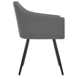 NNEVL Dining Chairs 4 pcs Light Grey Fabric