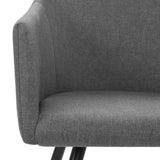 NNEVL Dining Chairs 4 pcs Light Grey Fabric