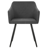 NNEVL Dining Chairs 4 pcs Dark Grey Fabric