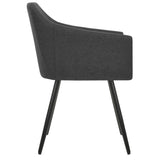 NNEVL Dining Chairs 4 pcs Dark Grey Fabric