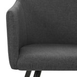NNEVL Dining Chairs 4 pcs Dark Grey Fabric