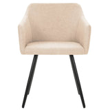 NNEVL Dining Chairs 4 pcs Cream Fabric