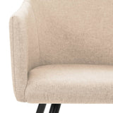 NNEVL Dining Chairs 4 pcs Cream Fabric