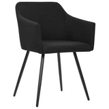 NNEVL Dining Chairs 4 pcs Black Fabric