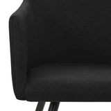 NNEVL Dining Chairs 4 pcs Black Fabric