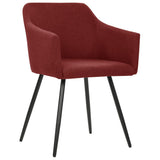 NNEVL Dining Chairs 4 pcs Wine Red Fabric