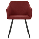 NNEVL Dining Chairs 4 pcs Wine Red Fabric
