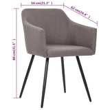 NNEVL Dining Chairs 4 pcs Taupe Fabric