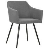NNEVL Dining Chairs 6 pcs Light Grey Fabric