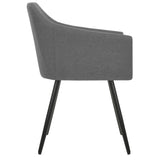 NNEVL Dining Chairs 6 pcs Light Grey Fabric