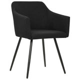 NNEVL Dining Chairs 6 pcs Black Fabric