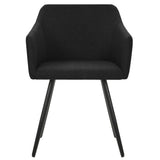 NNEVL Dining Chairs 6 pcs Black Fabric