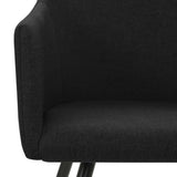 NNEVL Dining Chairs 6 pcs Black Fabric