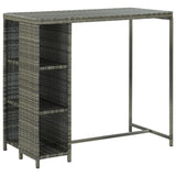 NNEVL 5 Piece Garden Bar Set with Cushions Poly Rattan Grey