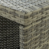 NNEVL 5 Piece Garden Bar Set with Cushions Poly Rattan Grey