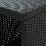 NNEVL 5 Piece Garden Bar Set with Cushions Poly Rattan Black