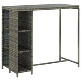 NNEVL 5 Piece Garden Bar Set with Cushions Poly Rattan Grey