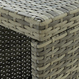 NNEVL 5 Piece Garden Bar Set with Cushions Poly Rattan Grey