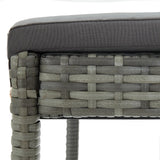 NNEVL 5 Piece Garden Bar Set with Cushions Poly Rattan Grey