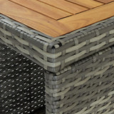 NNEVL 5 Piece Garden Bar Set with Cushions Poly Rattan Grey