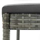 NNEVL 5 Piece Garden Bar Set with Cushions Poly Rattan Grey